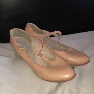 Capizio Character Tan t-strap Character Shoes